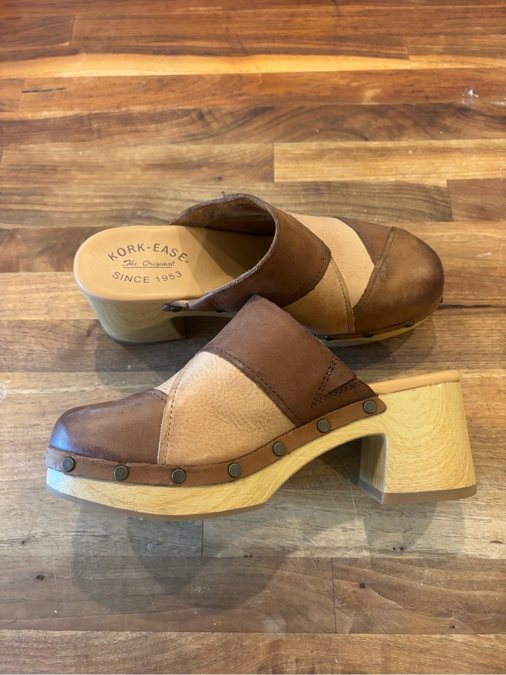 Kork-Ease Brown Suede Slip-On Clog Mules - Picture 6 of 14